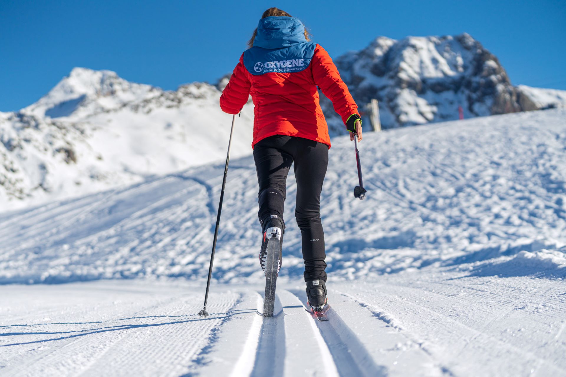 cours-ski-de-fond-montagne-station-de-ski-alpes-oxygene-ski-collection  - © Oxygène ski